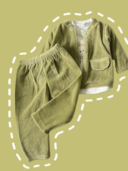 بجامة مخمل 3 قطع