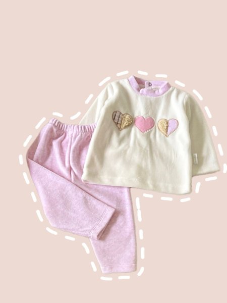 بجامة مخمل قطعتين