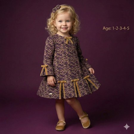 فستان مع طوق لشعر