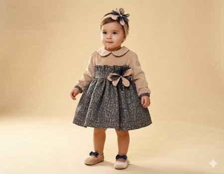 فستان مع بندانة لشعر