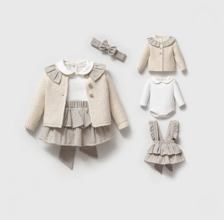 فستان مع جاكيت صوف ناعم