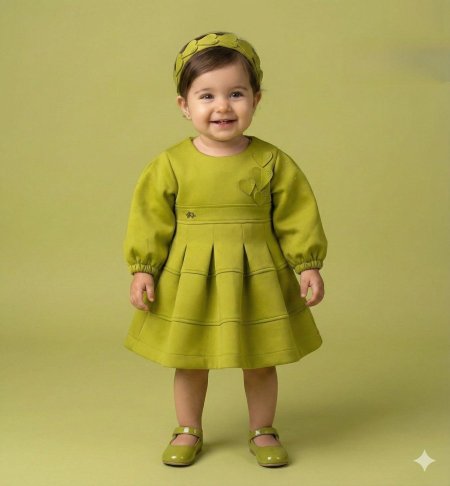 فستان مع بندانة لشعر