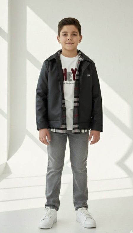 طقم ولادي جلد 4 قطع