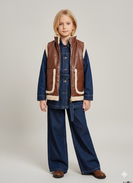 طقم بناتي جينز 3 قطّع