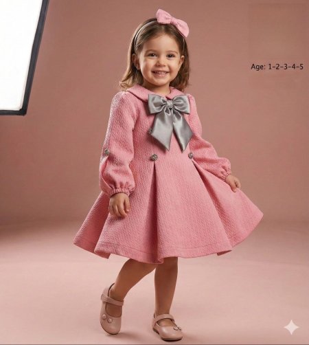 فستان مع طوق لشعر