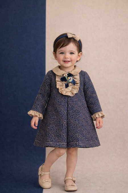 فستان مع بندانة لشعر وكلوت وحذاء