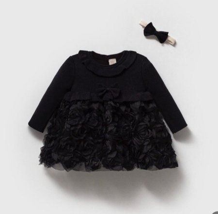 فستان صوف ناعم مورد مع بندانة لشعر