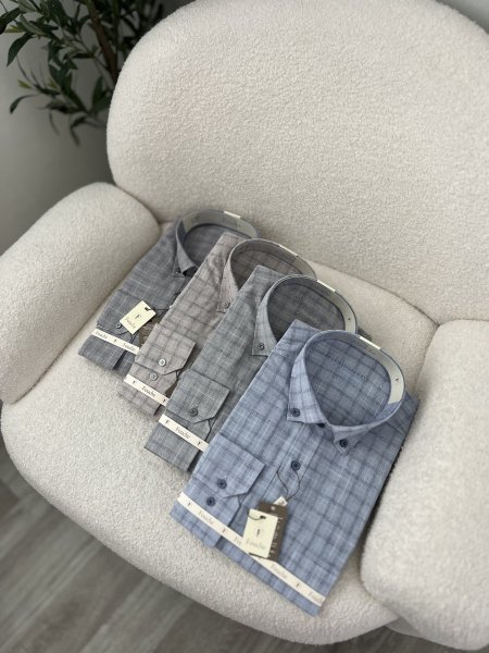 قميص رجالي كلاسيك مع جيبة