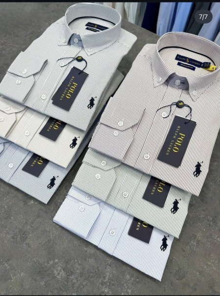 قميص وجالي مقلم regular fit