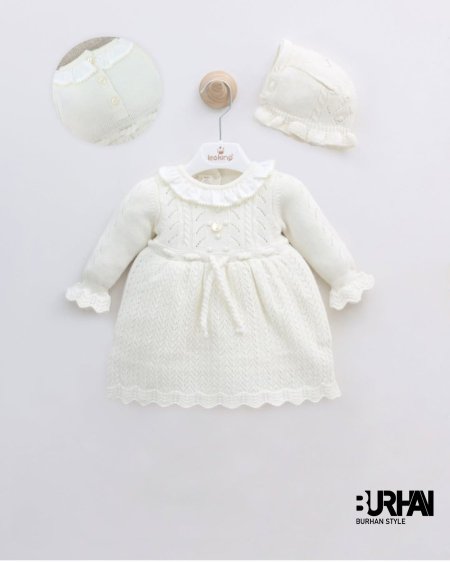 فستان صوف مع طاقية