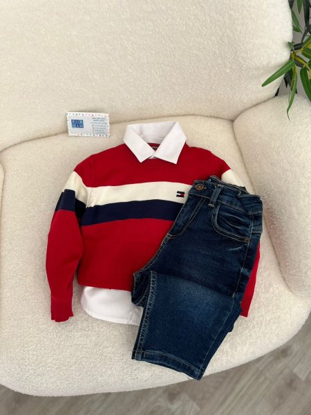 بلوزة ولادي صوف ناعم TOMMY HILFIGER
