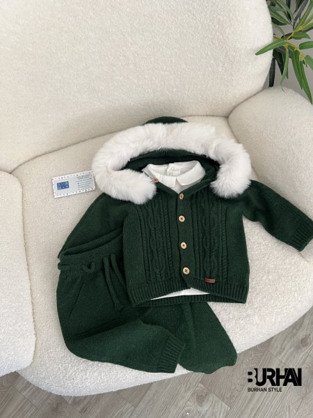 طقم صوف ناعم 3 قطع