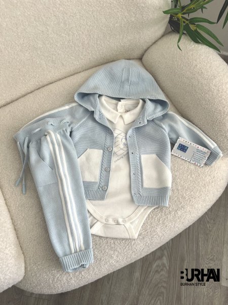 طقم صوف ناعم 3 قطع